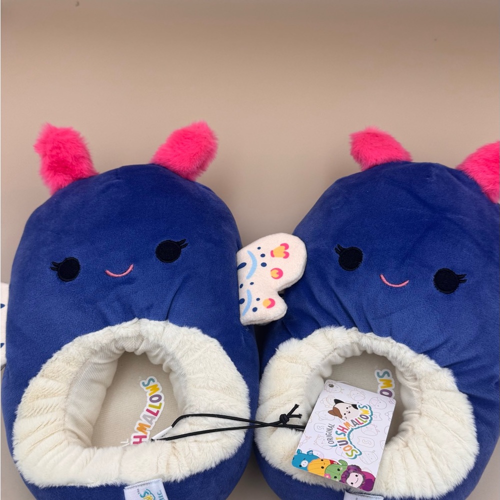 New Squishmallows Luya the Moth kids' slippers. 4/5